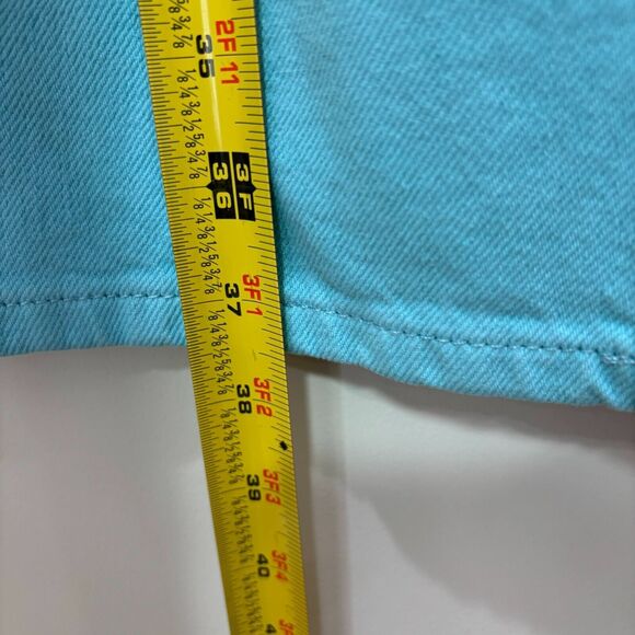BDG Urban Outfitters High Rise Wide Leg Turquoise Blue Colored Jeans 25 Baggy - Picture 7 of 14